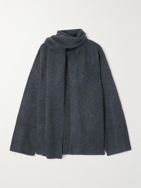 Spain Scarf-effect Organic Cashmere Cardigan