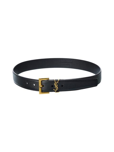 Saint Laurent Monogram Leather Belt