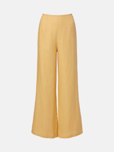 Syna linen wide-leg pants