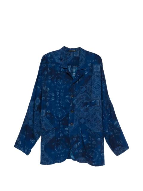 printed button-up jacket