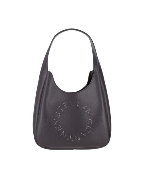 logo studded shoulder bag