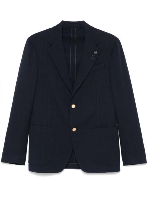 brooch-detail blazer