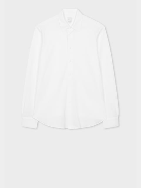 White Cotton Pique Shirt