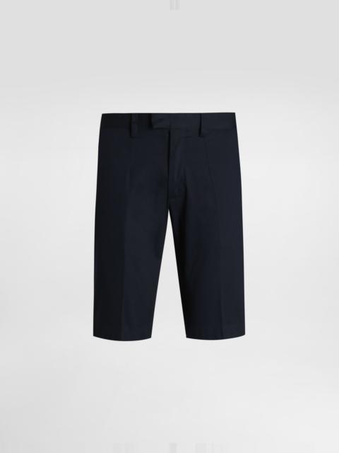 Cotton gabardine bermuda shorts