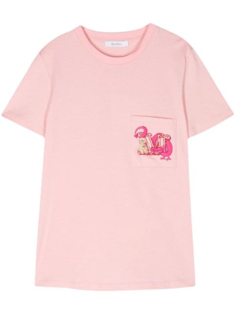 monogram-print cotton T-shirt