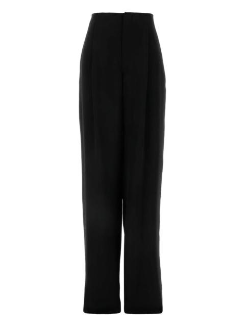 silk high waisted trousers