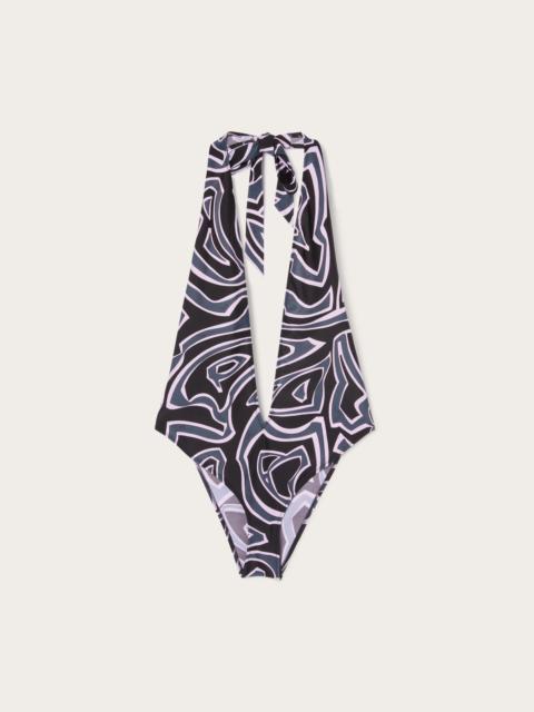 LABIRINTO PRINT DEEP NECKLINE SWIMSUIT