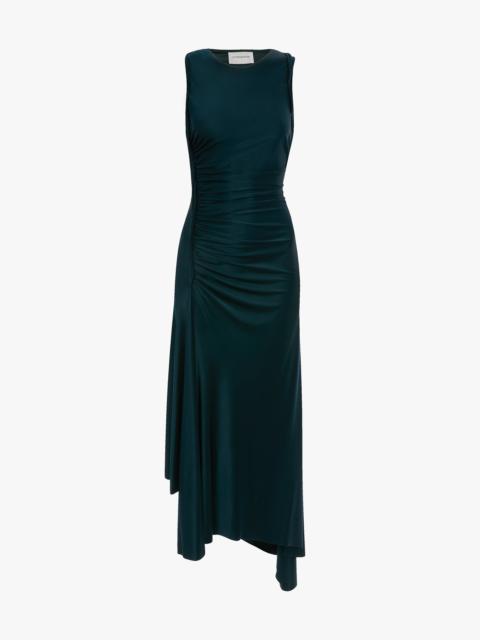Twist Dress In Dark Teal