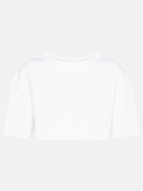 Stretch-knit crop top