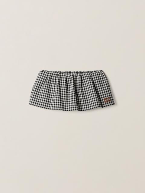 Gingham check miniskirt