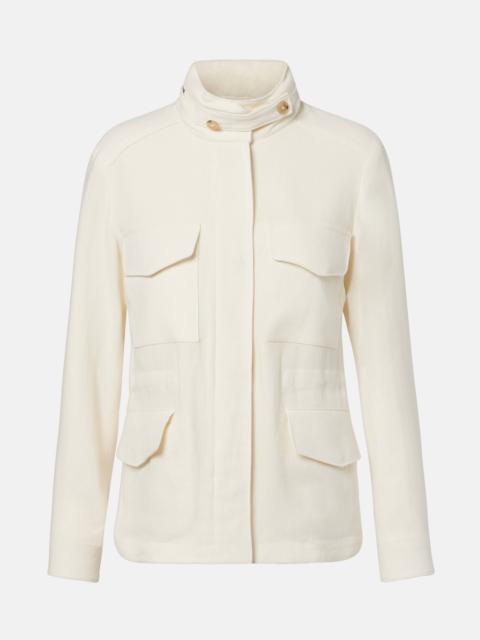 Traveller Mini linen crêpe field jacket