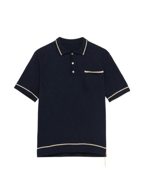 Herrison contrast-collar cotton polo shirt