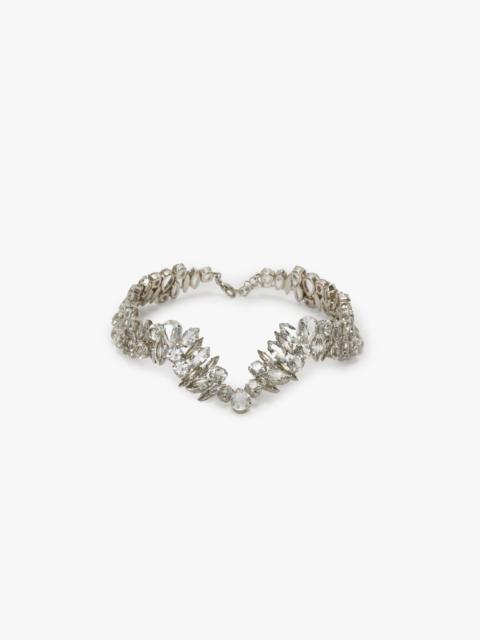 Crystal Choker In Silver