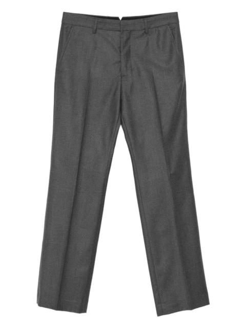 pressed-crease trousers