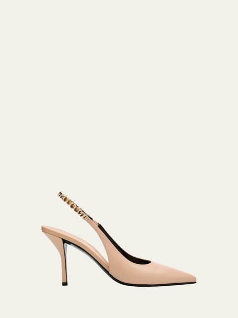 Signoria Slingback Leather Pumps