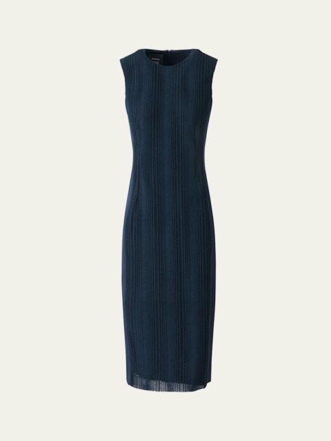 Techno Degrade Striped Sleeveless Dress