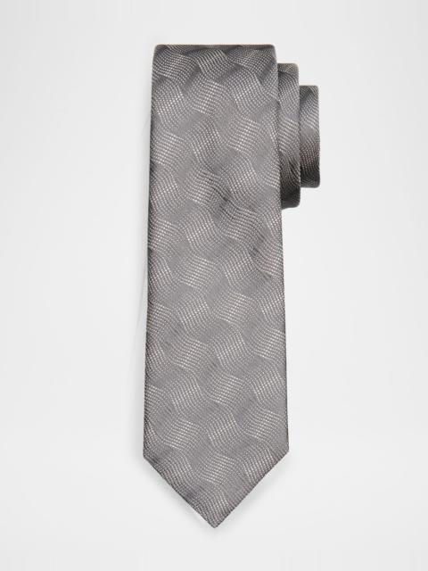 Men & apos;s Wave Jacquard Silk Tie