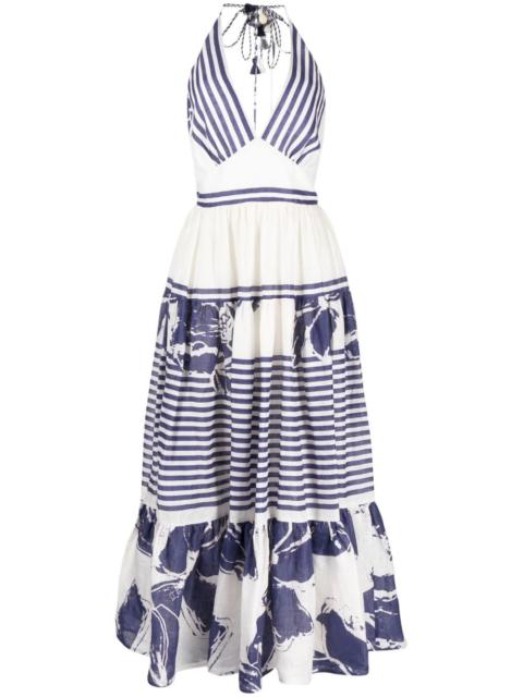 Valerie floral stripes-print dress