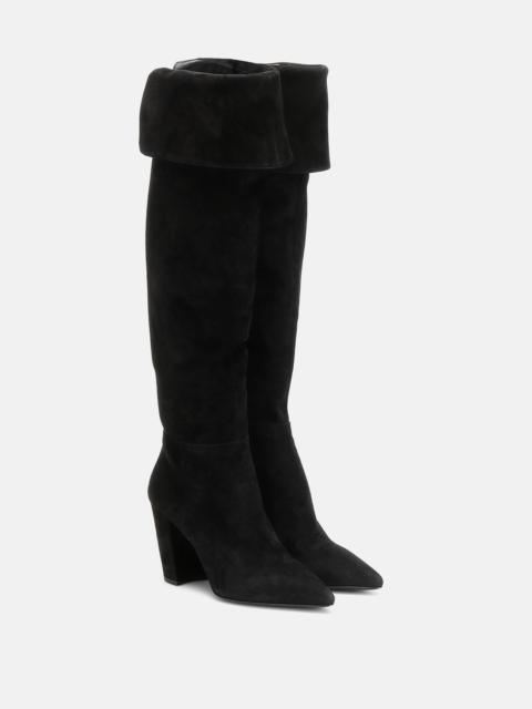 Suede over-the-knee boots