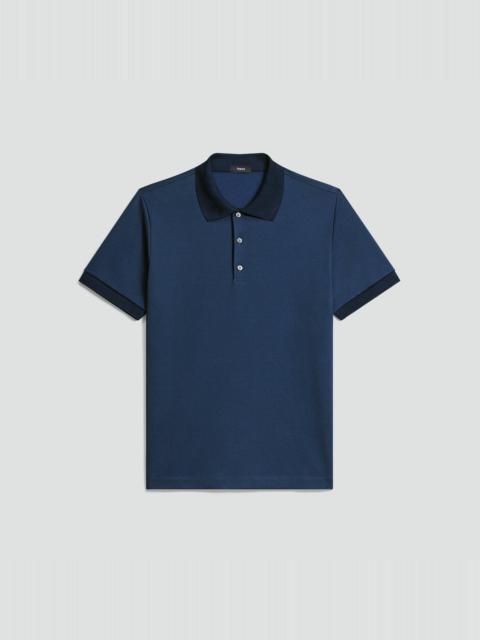 Polo Shirt in Cotton-Blend Jacquard