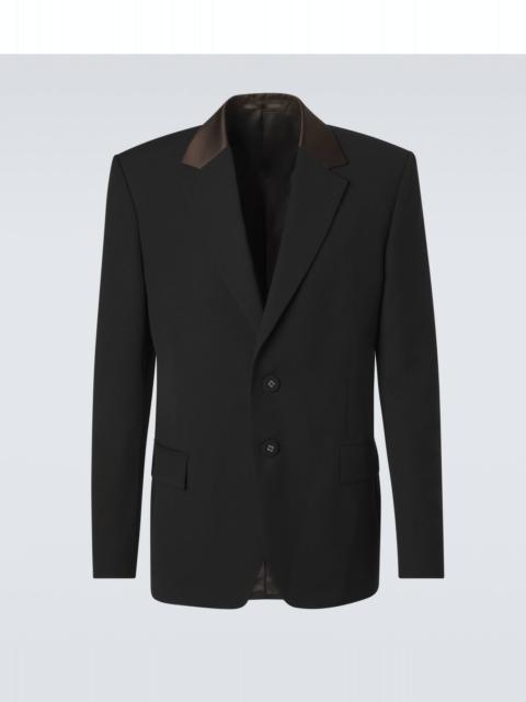 Alto satin-trimmed virgin wool blazer