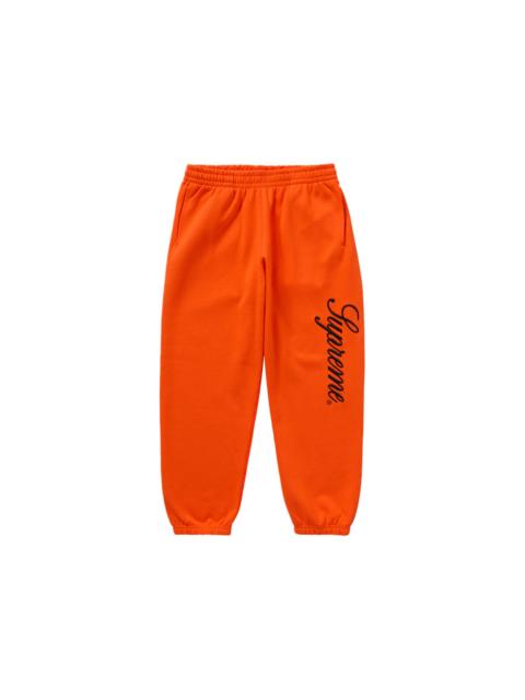 Supreme Embroidered Script Sweatpant Orange