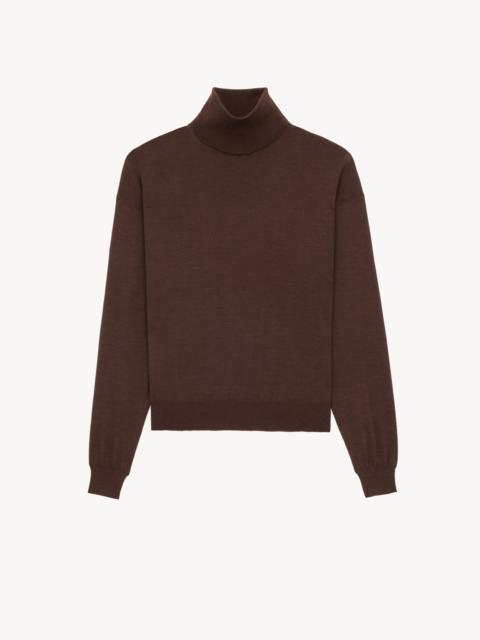 TURTLENECK SWEATER IN CASHMERE, WOOL, AND SILK