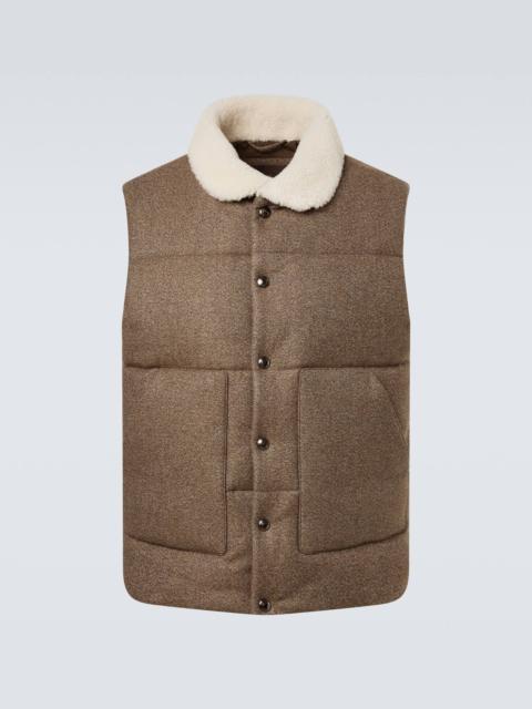 Dug wool and cashmere vest