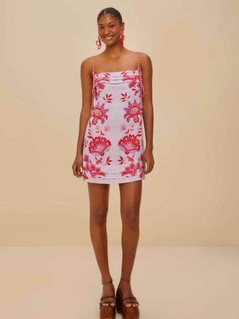 Lilac Porcelain Garden Euroflax™ Premium Linen Mini Dress