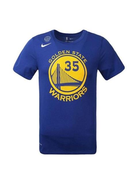 Nike DRI-FIT NBA Golden State Warriors Basketball Short Sleeve Kevin Durant Blue 870775-497