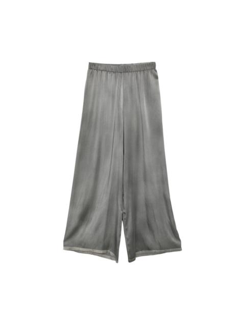 Silk flared-leg trousers