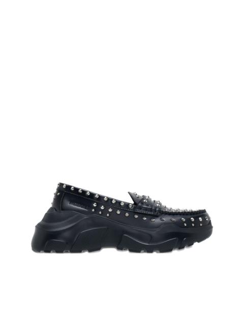 studded platform loafers