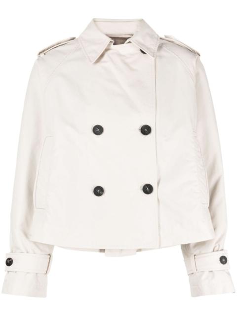double-breasted trench jacket