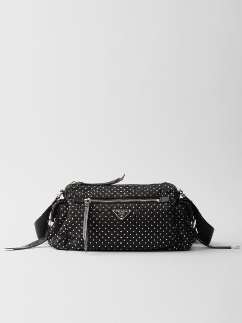 Re-Nylon bag with studs
