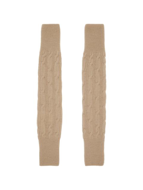 Beige Wool Arm Warmers