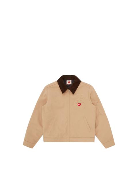 APPLIQUED CORDUROY-COLLAR JACKET