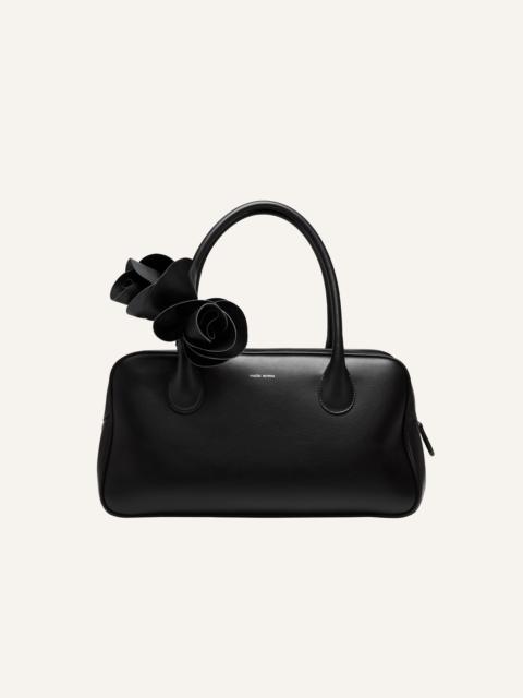 Brigitte bag in black leather and silver