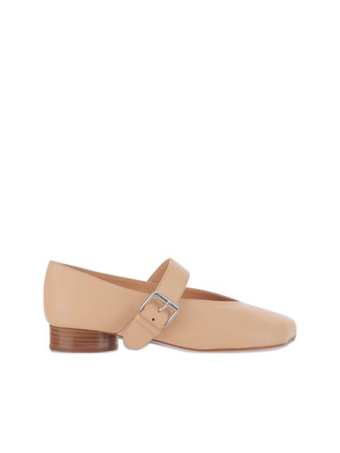 leather ballet flats