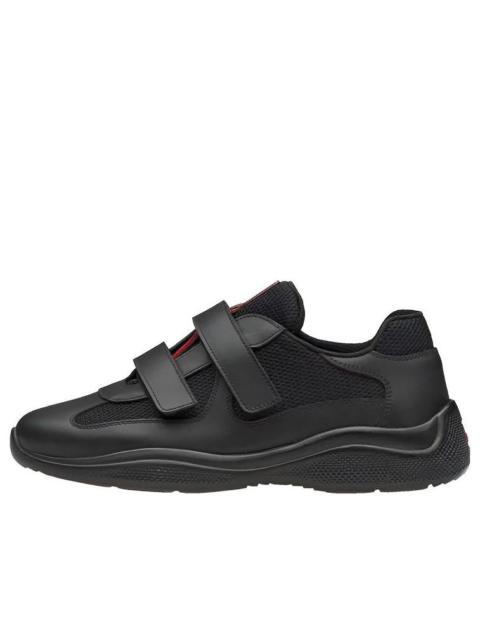 (WMNS) PRADA Sport Leather Sneakers 'Black' 1E796I_6GW_F0002