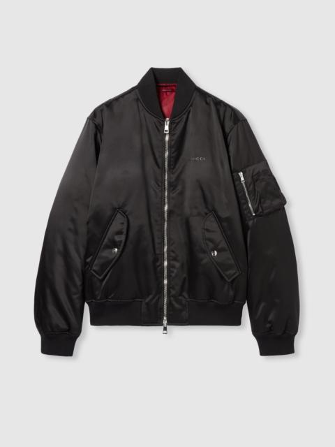 Heavy nylon canvas bomber jacket