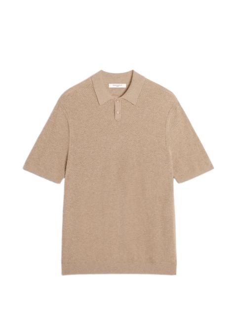texture polo shirt