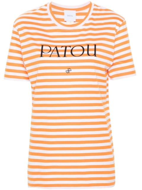 logo-print striped T-shirt