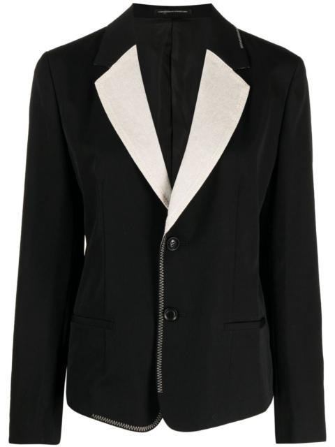 single-breasted wool blazer