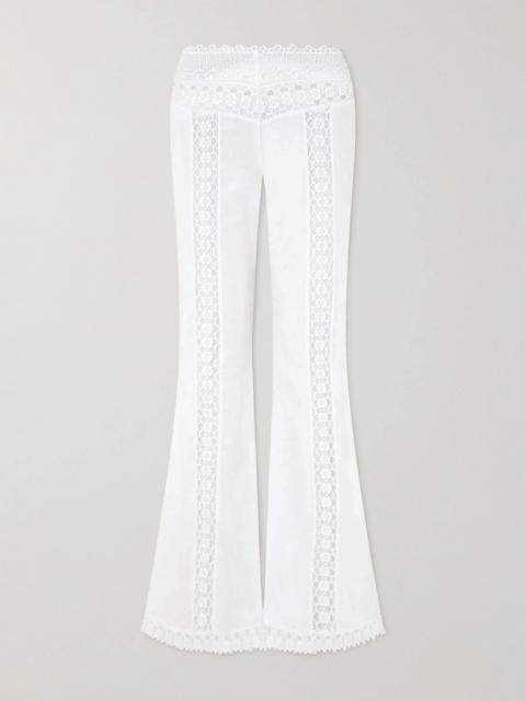 Vianora Cotton-blend Wide-leg Pants