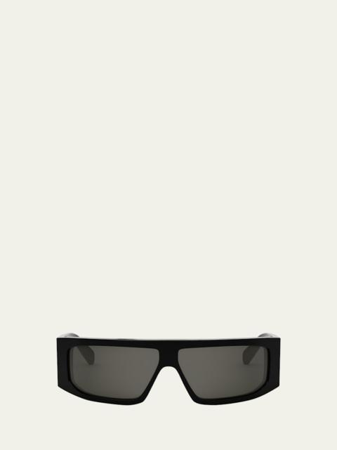 Men's Acetate-Nylon Rectangle Sunglasses