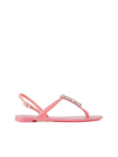 crystal-embellished thong-strap sandals