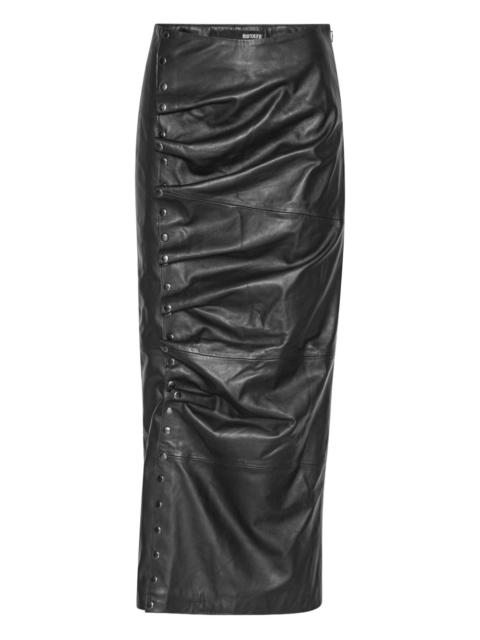 leather maxi skirt