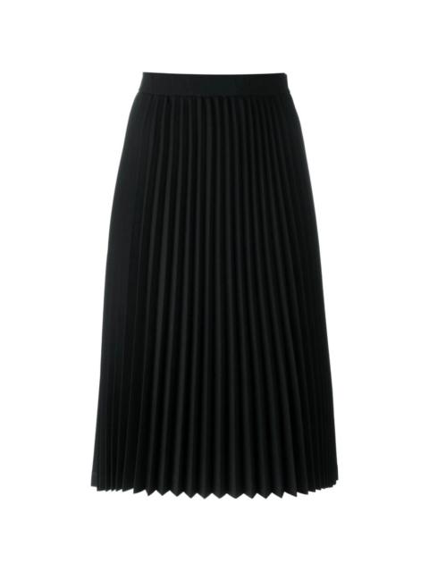pleated midi skirt