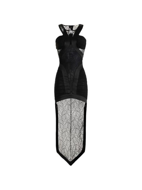 Elisabetta Franchi Floral-lace Train Dress