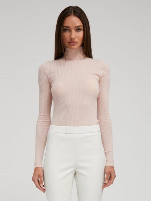 BLUSH CASHMERE MOCK NECK